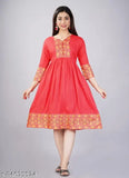 Red embroidered anarkali kameez with matching lehenga