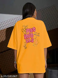 Yellow oversized t-shirt, graphic print on back
