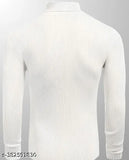 White polycotton high-neck turtleneck, cozy elegance for winter - XS (32" x 23"), S (34" x 24"), M (36" x 25"), L (38" x 26"), XL (40" x 27")