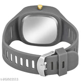 Multi-colored analog watch with metal clasp, suitable for men