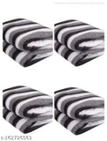 Striped polyester donation blankets (Combo Pack of 4), free size (L58in x W90in), Indian origin