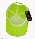 Yellow sports cap with multiple colors, adjustable strap