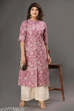 Women's rayon gold printed A-line kurta, three-quarter sleeves, rayon fabric, printed combo. Gold foil detailed kurta for work and casual wear, made in India