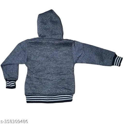 Premium cotton-blend self-design net Kids Sweater for boys, 1-2 years size on display