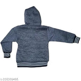 Premium cotton-blend self-design net Kids Sweater for boys, 1-2 years size on display