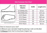 Black Red Kids' LED Light-Up Running Sneakers, T51 model with adjustable straps and battery compartment