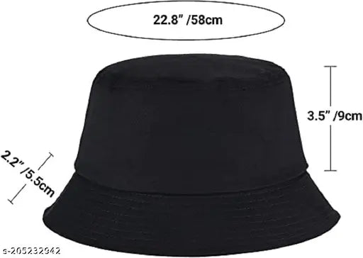 Black cow print round bucket hat, stylish women's fashion accessory