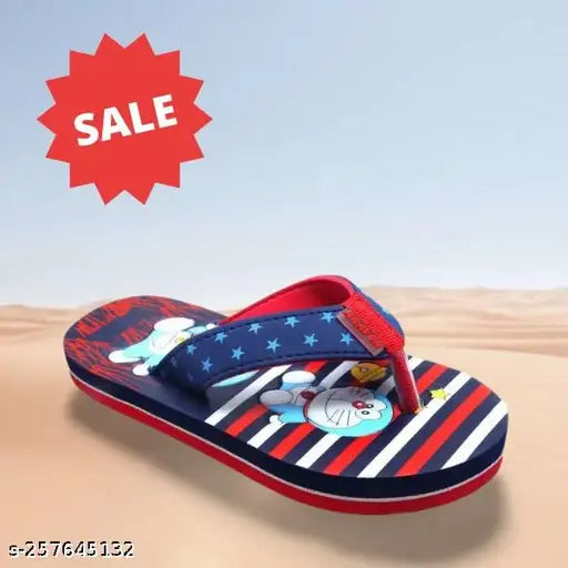 Artificial leather Doraemon printed net kids slippers, EVA foam for lightweight comfort and extra padded footbed