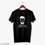 Printed polyester round neck T-shirt for men, featuring Indian Saini design and short sleeves
