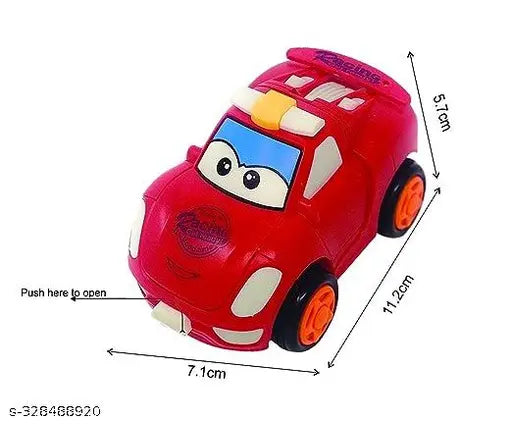 Mini cartoon car pull-back racing toy, convertible robot friction car, polyester, kids' playtime favorite, 0.5cm x 1cm x 1.5cm