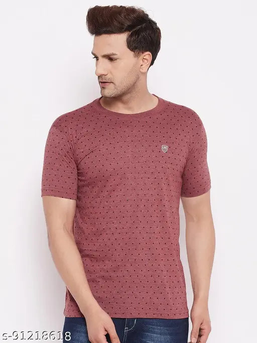 Lycos men's cotton blend half sleeve printed round neck t-shirts, pack of 2 - XXL to 5XL, Indian origin