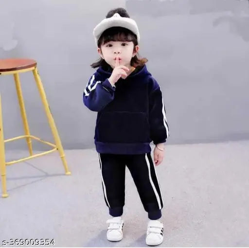 Blue and white striped children's clothing set
