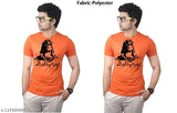 Round neck Bhagwa Mahadev t-shirt set (2PCS-2), polyester, printed design for men & women, Indian Kawad Yatra occasion