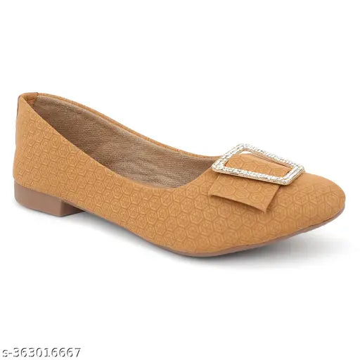 Synthetic leather colorblocked ballerinas by Shankhian, slip-on style for comfortable cruising fashion