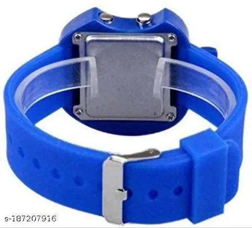 Blue digital watch with LED display