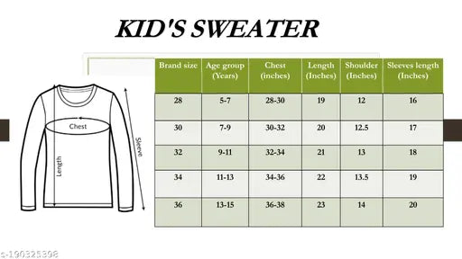 Diaz winter woolen sweater, premium quality fabric for kids in regular fit, solid pattern, full sleeves, pack of 1, suitable for boys and girls aged 5-15 years
