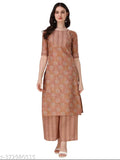 Cotton Kurta and Palazzos Set, lightweight & breathable, daily wear, home washable - Indian-made, exclusive designs, adjustable fabrics