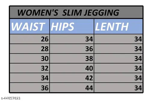 Women's Slim Fit Jeggings Pack Of 2(Size:-26 to 36)