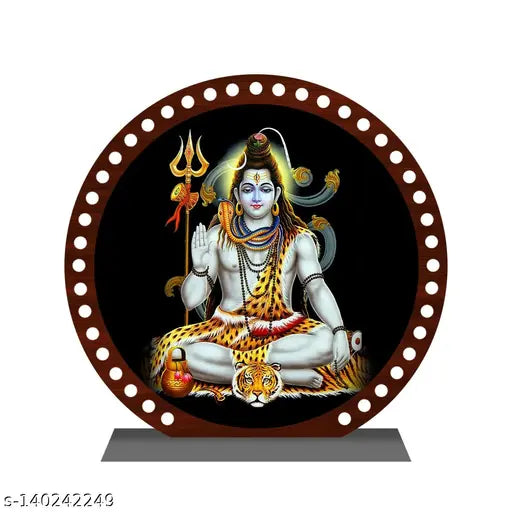 Multicolor acrylic Shiv idol for car dashboard or home decor, ideal spiritual gift item with divine look and attractive design