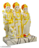 Handcrafted Poly Resin Ram Darbar Statue, featuring God Ram, Sita, Laxman & Hanuman. Spiritual Vastu item for Pooja, decor, or gift (54 inches/137 cm)