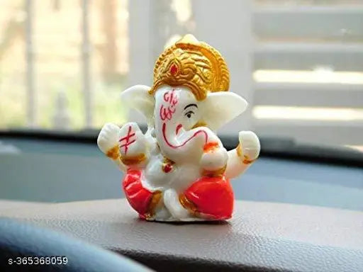Resin Ganesha idol, Indian decorative statue for pooja room, polyresin figurine of Ganpati Bappa