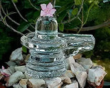 Clear crystal quartz shivlingum glass sphere small size
