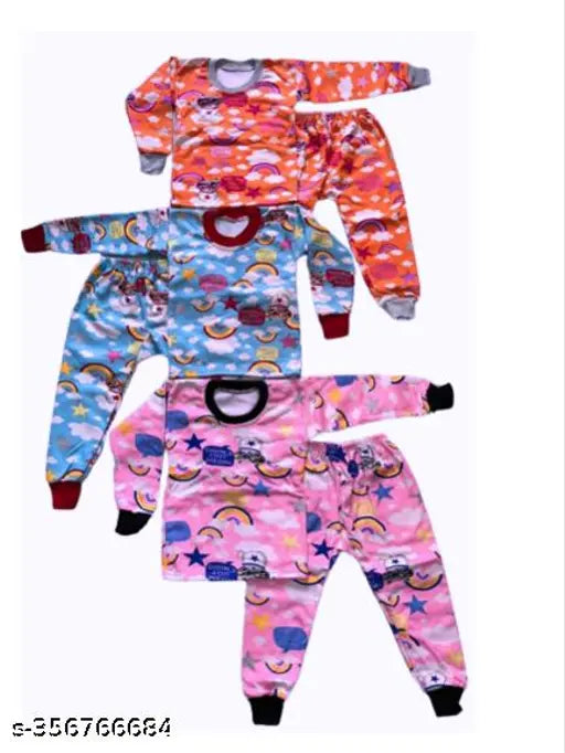 Woolen winter wear set for kids: Printed long sleeves dresses in 0-3M, 0-6M, 3-6M sizes, Indian origin