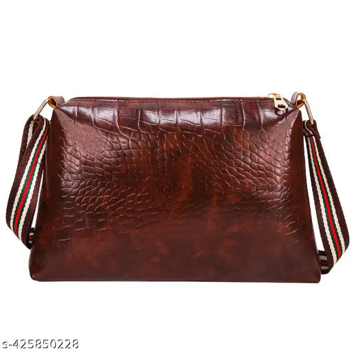 Black leather crossbody bag with waterproof finish