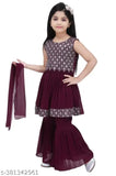 Chiffon embroidered kurta set in various sizes (9-12 months - 11-12 years), Indian origin