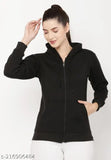Fleece hoodie women jacket - Solid color fleece jacket for women, complete fit and high-quality fabric, Indian origin