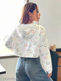 Kids' cotton blend full sleeve hoodie, smiling design jersey for kids 10-16 years old