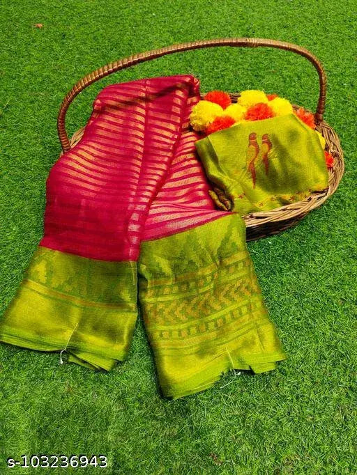 Brass saree with floral embroidery, Prabhas Designer 3 meters long