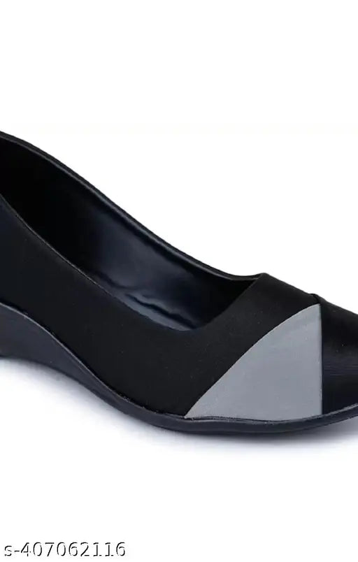 Grey synthetic leather slip-on ballerinas, Super Fancy style for women's bellies" (120 characters)