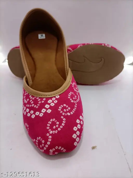 Textile women ethnic lakki Bellies - Printed ankle loop casual sandals, premium quality and comfortable footwear for denims