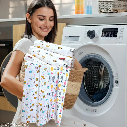 Premium muslin swaddles, 100% cotton, size 114cmx96cm - high-quality, breathable baby swaddle for AC room, abstract print