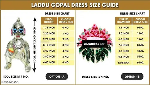 Original certified brass idol of Lord Gopal, 3D detailed, size guide available
