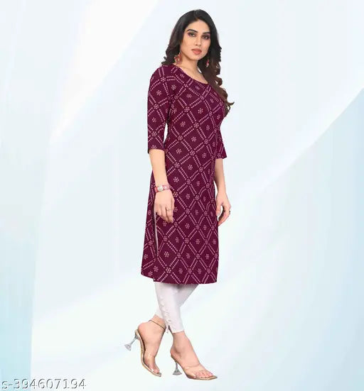 Pink cotton long sleeves Bandhani kameez pack of 2