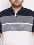 Wild West men's cotton blend t-shirt, plus size, colorblocked design, short sleeves - 5XL (57in/32in), India