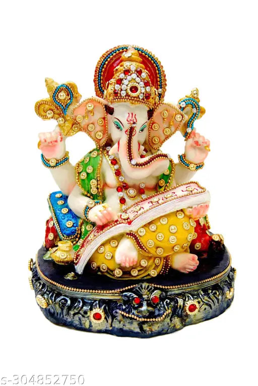 Ganesha idol, polyresin, Indian-made figurine for pooja room or home decor