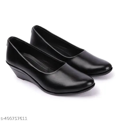 Synthetic ballerina shoes for women and girls, ankle loop design in various sizes (IND-3 to IND-8) - office and interview-appropriate footwear from Romds, India