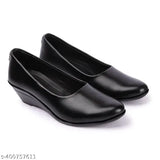 Synthetic ballerina shoes for women and girls, ankle loop design in various sizes (IND-3 to IND-8) - office and interview-appropriate footwear from Romds, India
