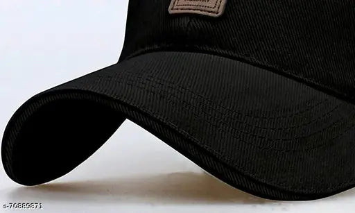 Solid cotton unisex adjustable cap - ideal for sports, casual, outdoor activities like hiking (India origin)