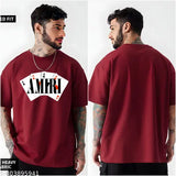 Indian cotton blend, oversized drop shoulder t-shirt for men & boy. Printed design, perfect for daily wear and active pursuits