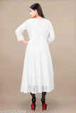 White lace dress with long sleeves