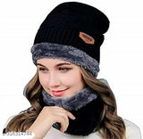 Women's and boys' trendy one-size winter neck muffs, soft lining, two pack combo, warm protection against cold weather