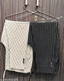 Stylish cotton 3D design pants, printed net pattern, pack of two for women's school/office wear, India origin