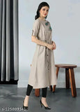 Womens printed cotton slub Aline kurta