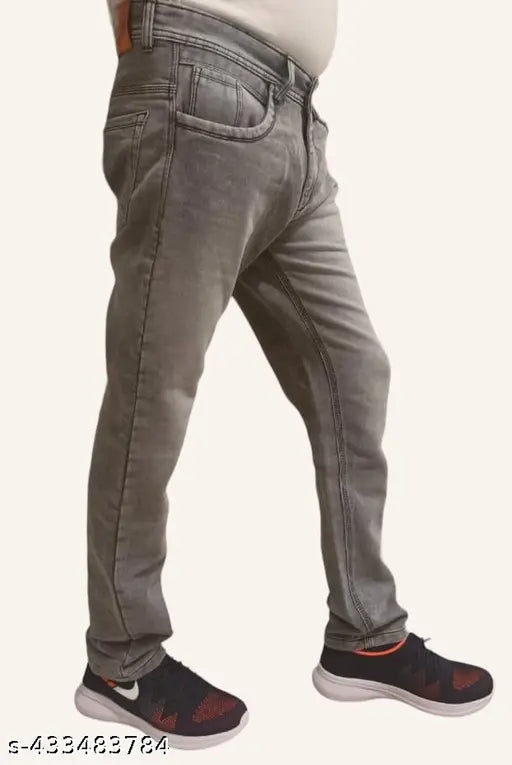 Solid denim men's fashion jeans in multiple sizes: 28, 30, 32, 34, 36, 38. Indian-made classic jeans for modern gentlemen