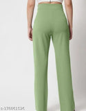 Nylon regular fit women's Karara pants, fashionable pack of 2 in solid colors, various sizes from 28-36