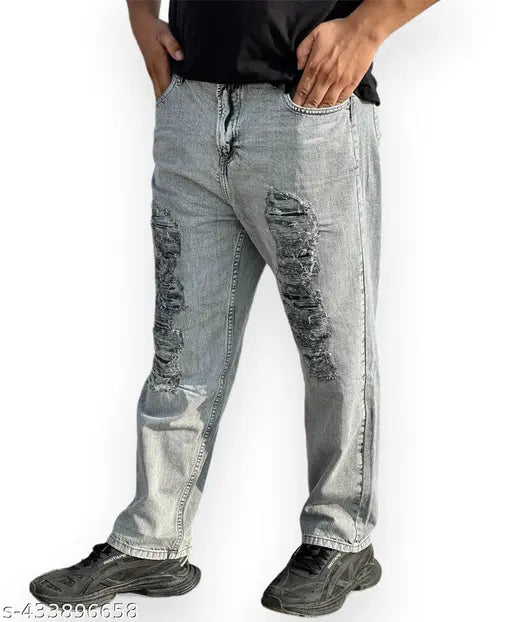 Stylish men's denim jeans from the Galata Collection, featuring ripped knee detailing